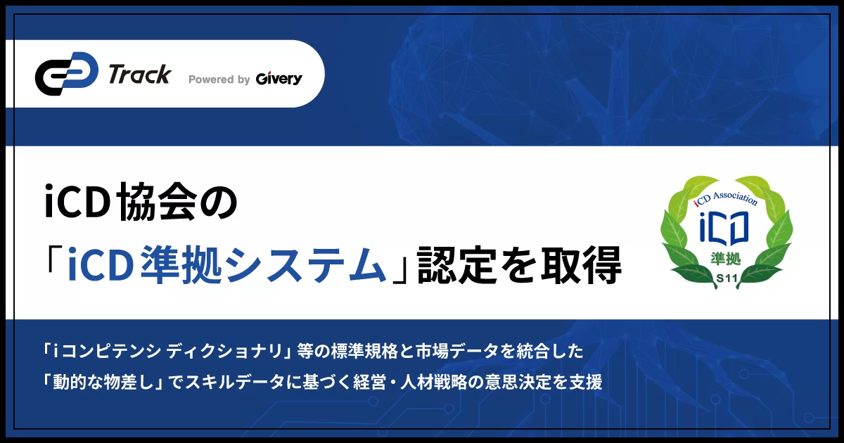 「Track」iCD協会の「iCD準拠システム」認定を取得